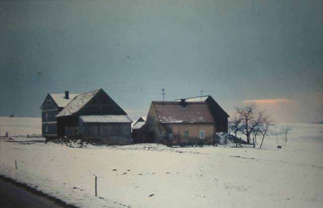 in for the winter; winter farmhouse in Germany